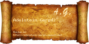 Adelstein Gergő névjegykártya