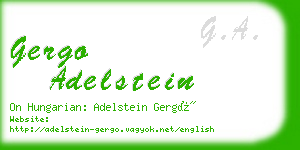 gergo adelstein business card